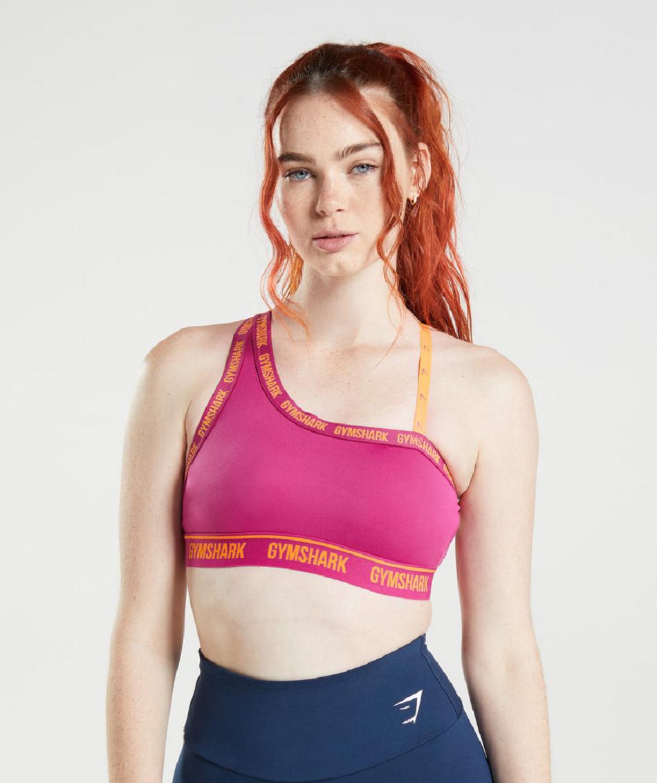 Sujetadores Deportivos Gymshark Strike Mujer Rosas Naranjas | CO 2179EBC